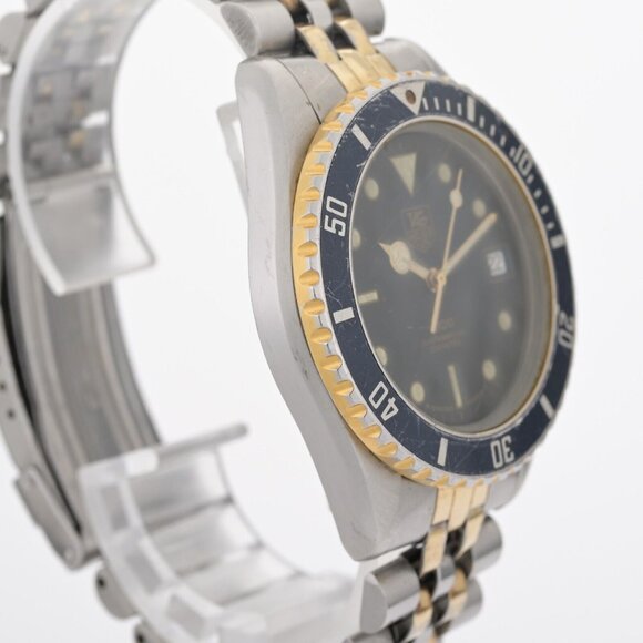 TAG Heuer 1000 Series 980.020B Black Dial 37mm Gold Two Tone Men's Watch - Picture 2 of 5